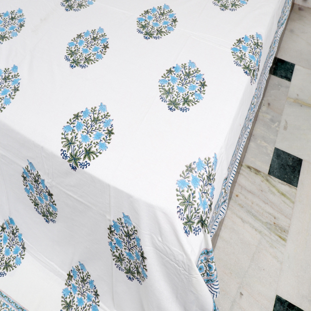 COTTON HANDBLOCK PRINTED BEDSHEET