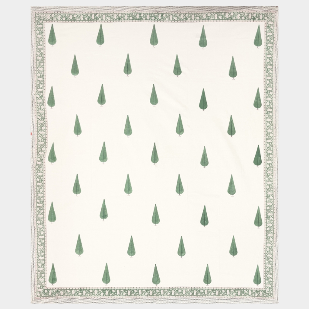 COTTON HANDBLOCK PRINTED BEDSHEET