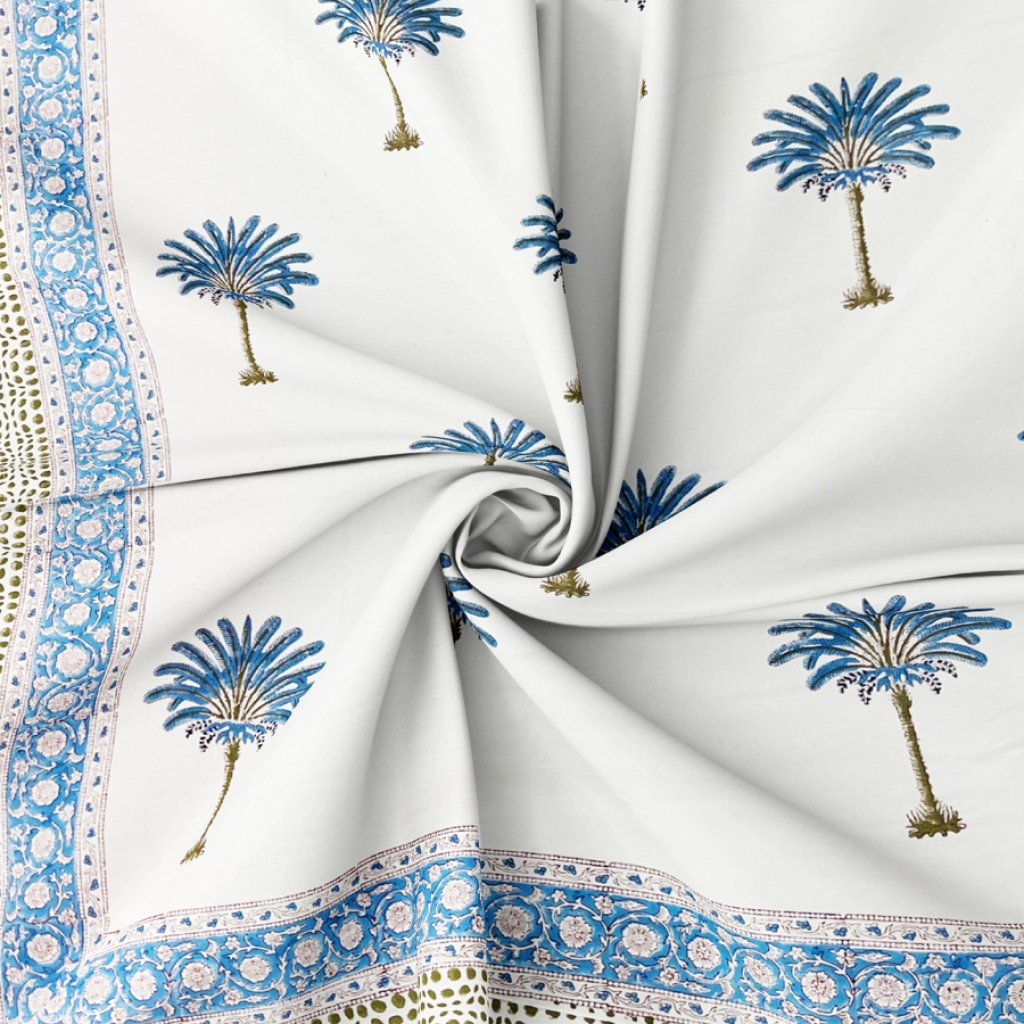 COTTON HANDBLOCK PRINTED BEDSHEET