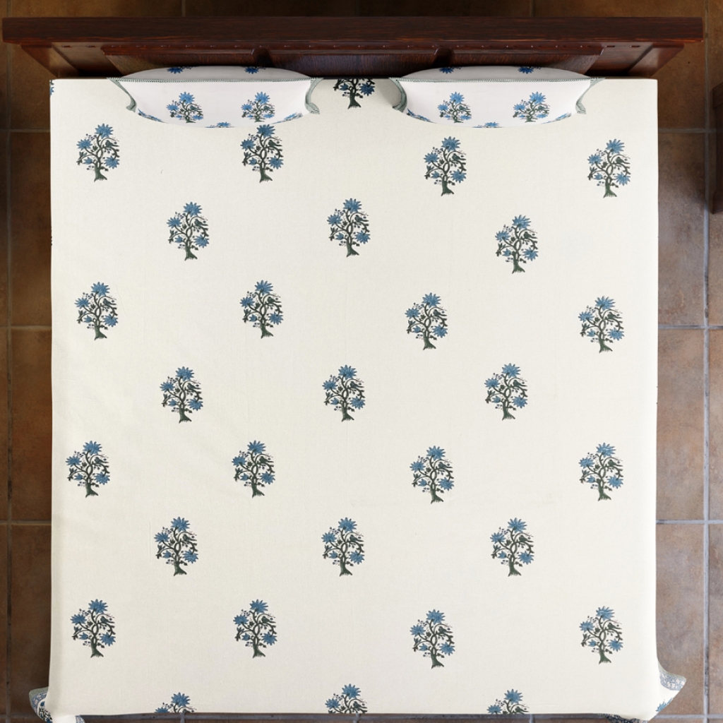 COTTON HANDBLOCK PRINTED BEDSHEET