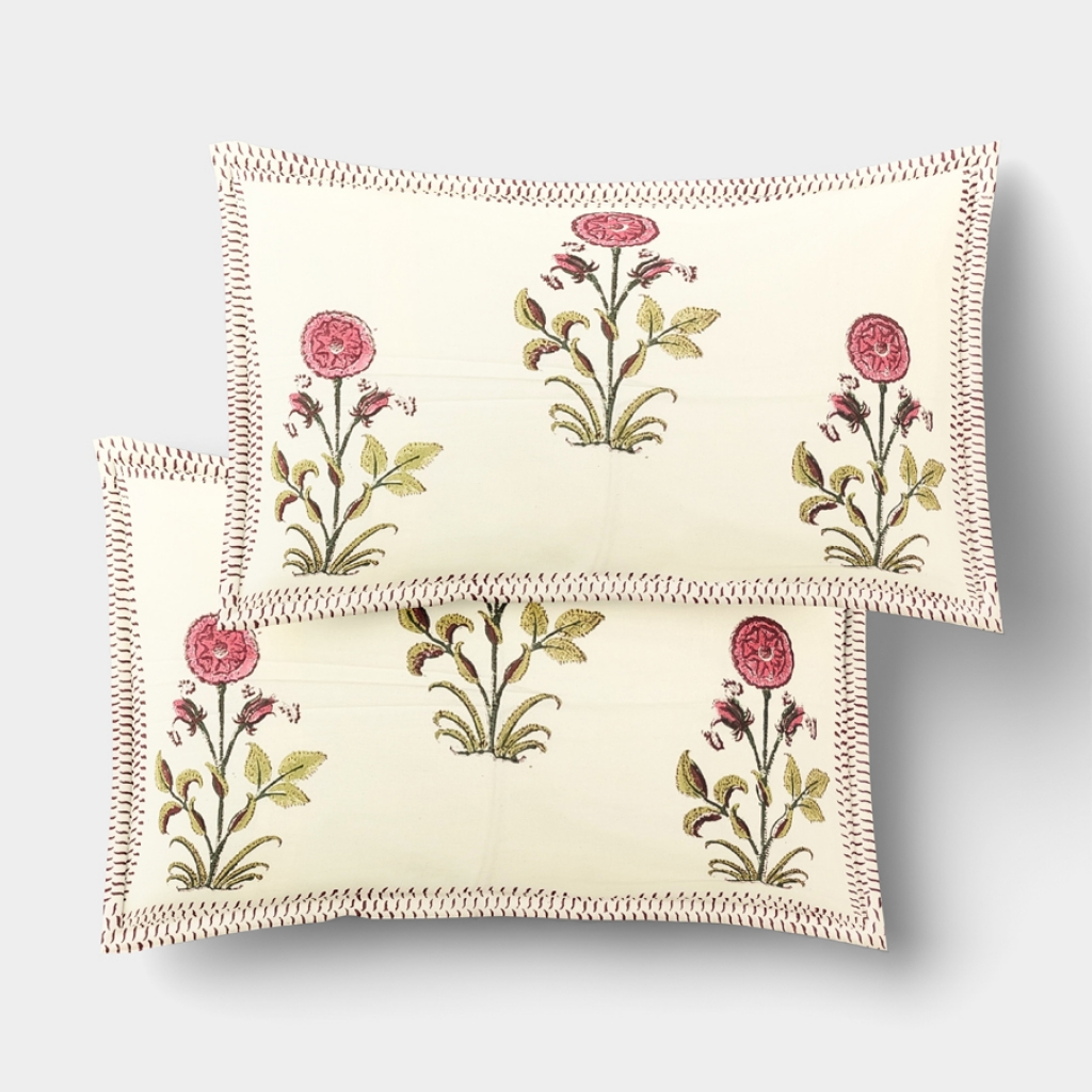 COTTON HANDBLOCK PRINTED BEDSHEET