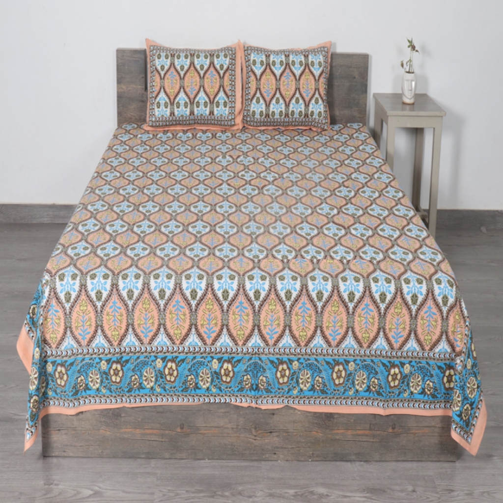 COTTON SCREEN PRINTED BED SHEETS