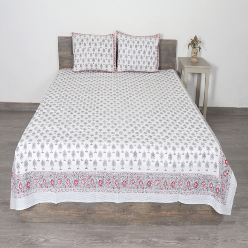 COTTON SCREEN PRINTED BED SHEETS
