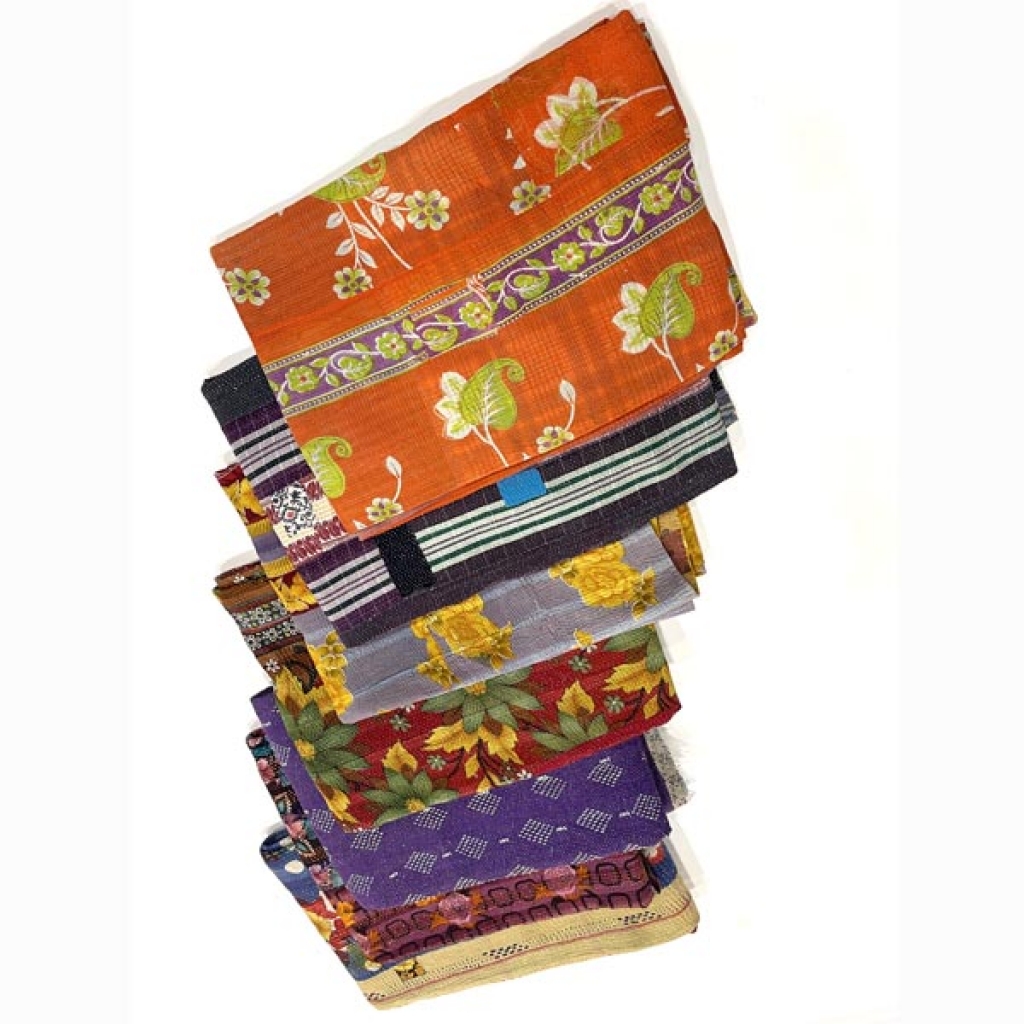 INDIAN HANDMADE VINTAGE COTTON KANTHA GUDRI