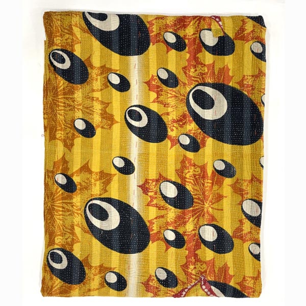 VINTAGE KANTHA GUDRI FLORAL PRINT