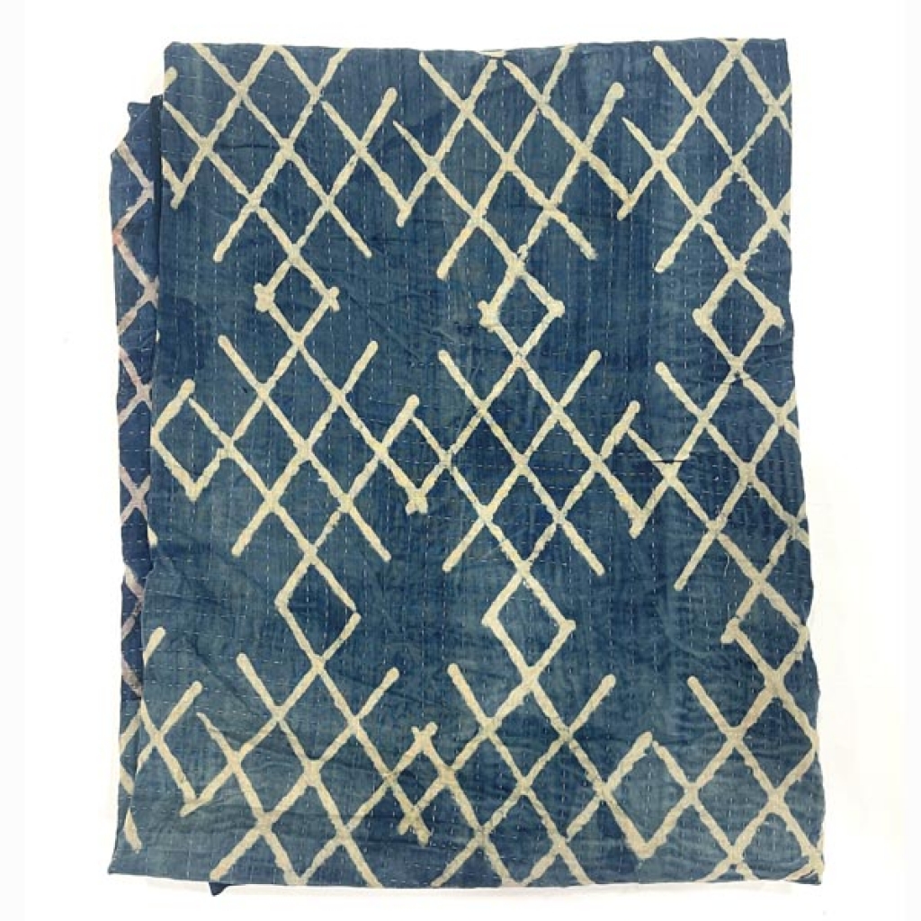 HANDMADE COTTON INDIGO PRINT GUDRI