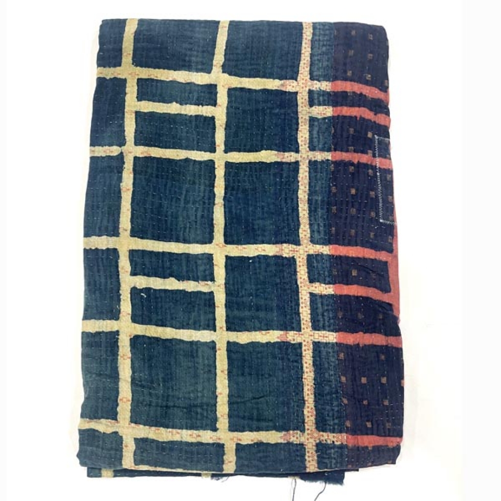 HANDMADE COTTON INDIGO PRINT GUDRI