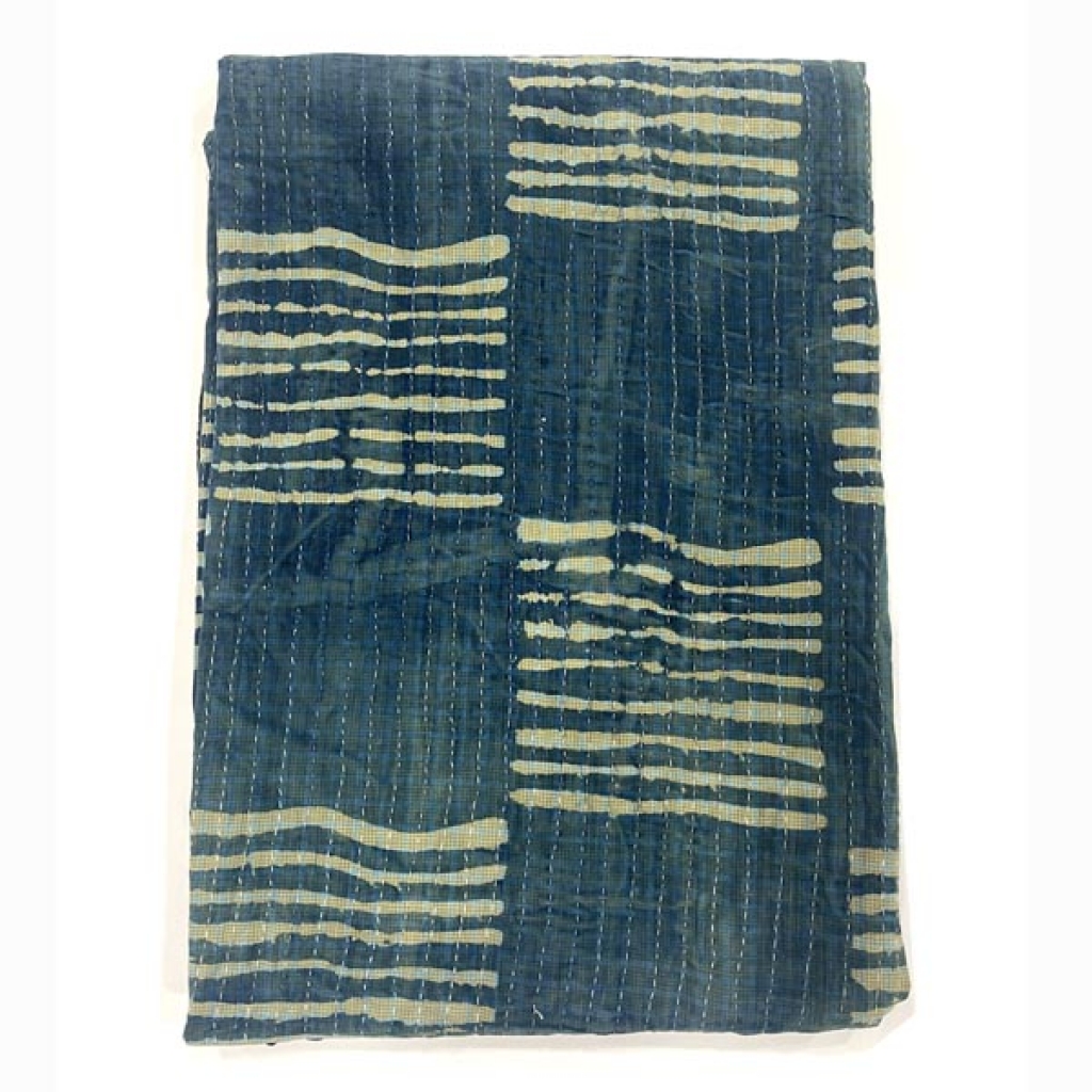 HANDMADE COTTON INDIGO PRINT GUDRI