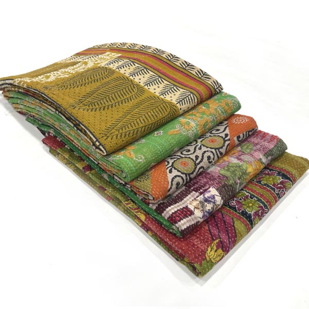 HANDMADE COTTON KANTHA VINTAGE GUDRI