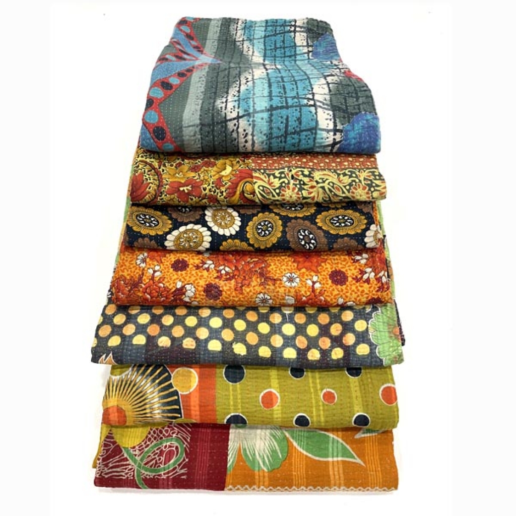 VINTAGE COTTON KANTHA GUDRI