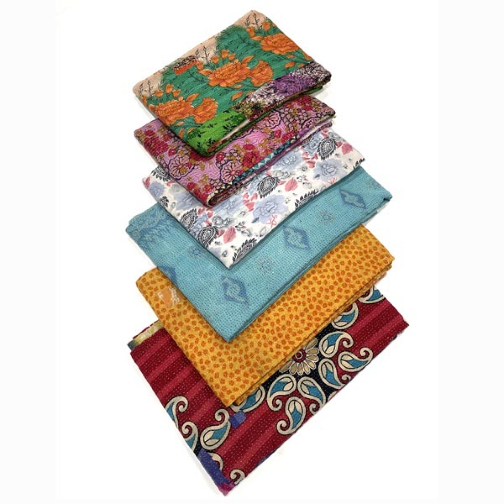 HANDMADE VINTAGE KANTHA COTTON GUDRI