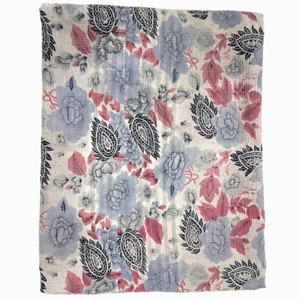 HANDMADE VINTAGE KANTHA COTTON GUDRI