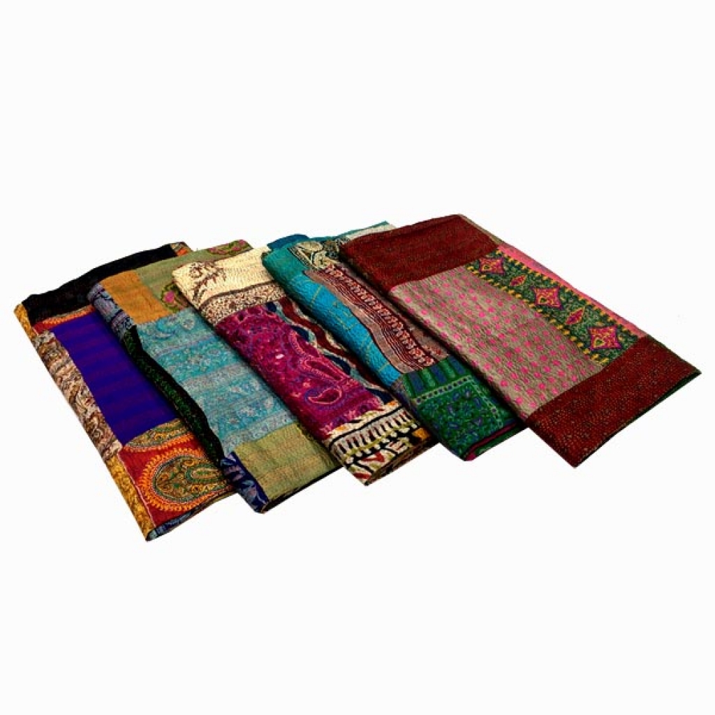 Silk Handmade Patch Work Bedsheet