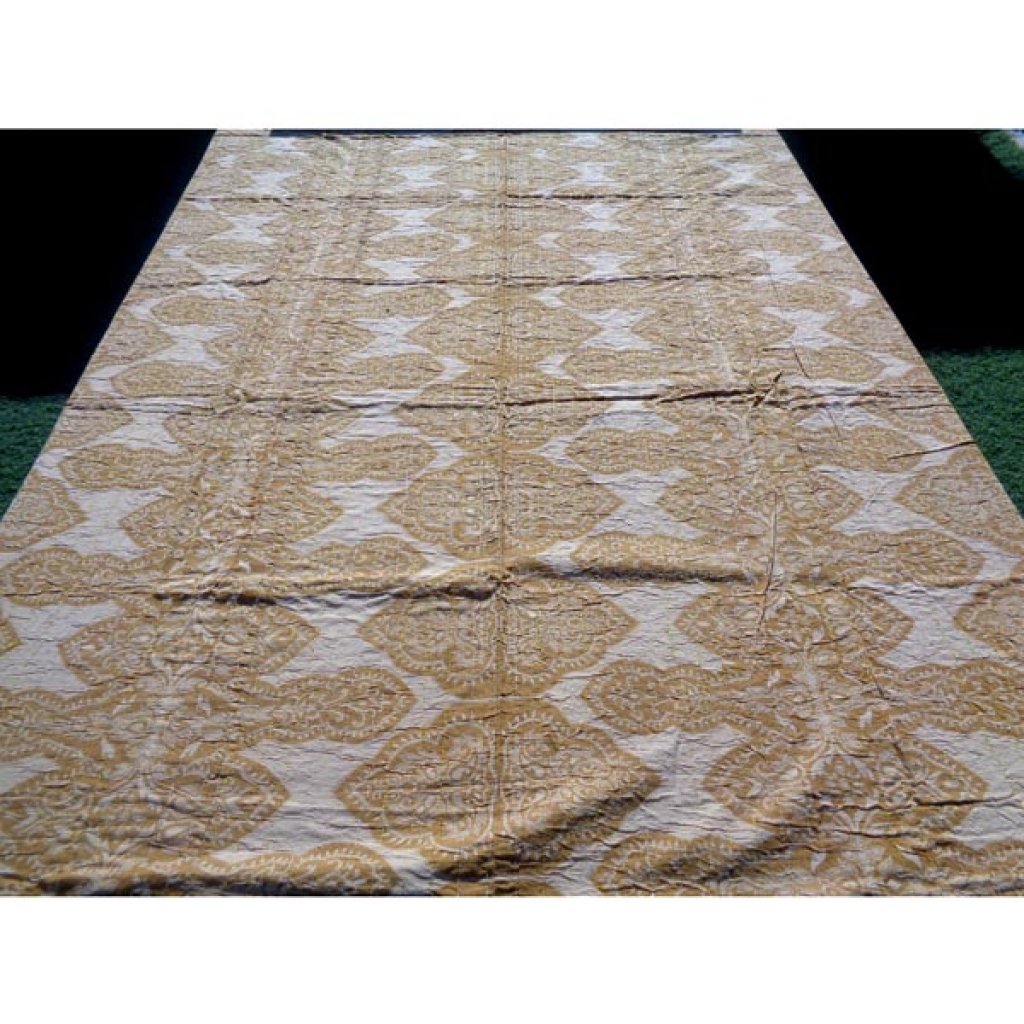 Cotton Kantha Screen Print Bed Cover