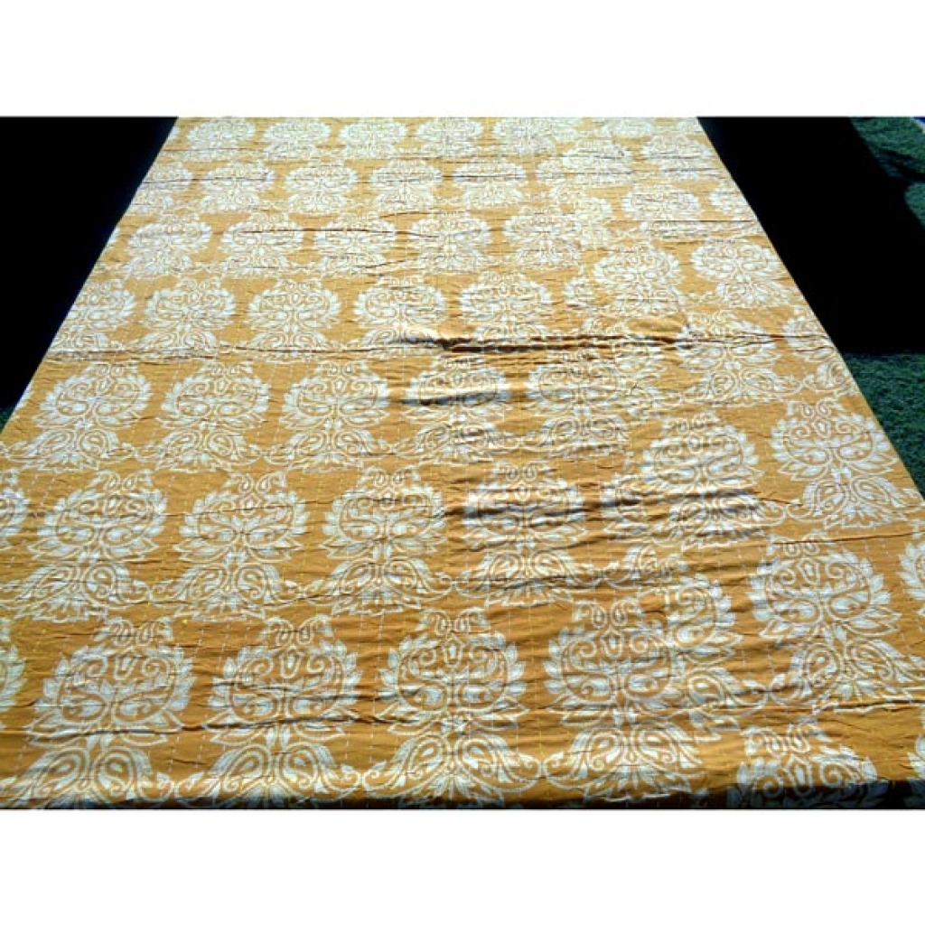 Screen Prtint Cotton Kantha Bed Cover