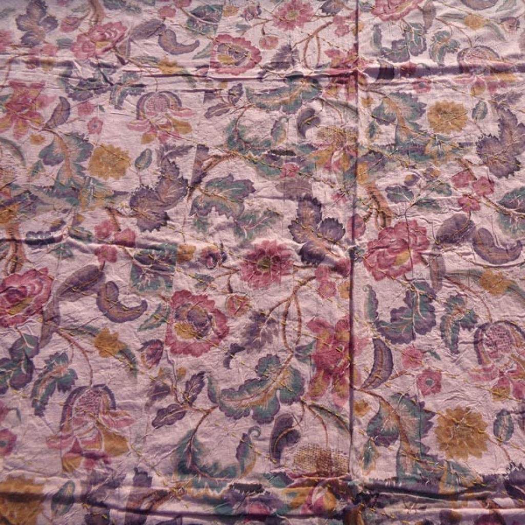 Kantha Cotton Screen Prtint Bed Cover