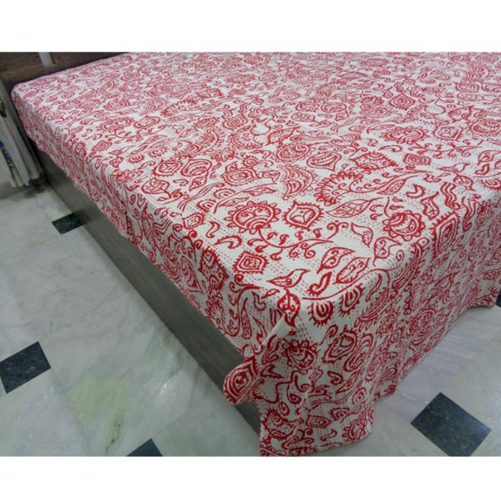 Indian Handmade Cotton Kantha Bed Cover