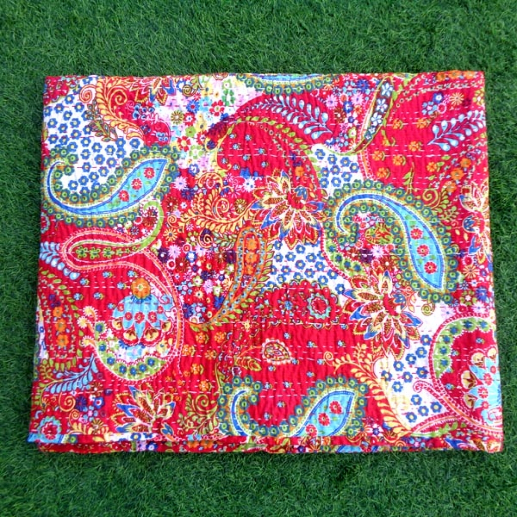 Cotton Handmade Kantha Bed Cover