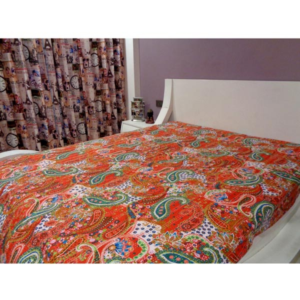 Cotton Handmade Kantha Bed Cover