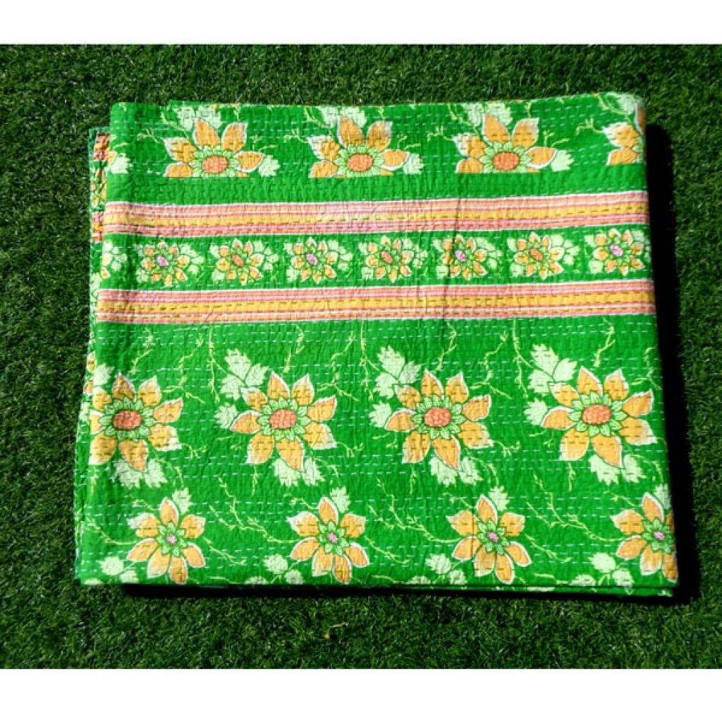 Cotton Handmade Kantha Bed Cover
