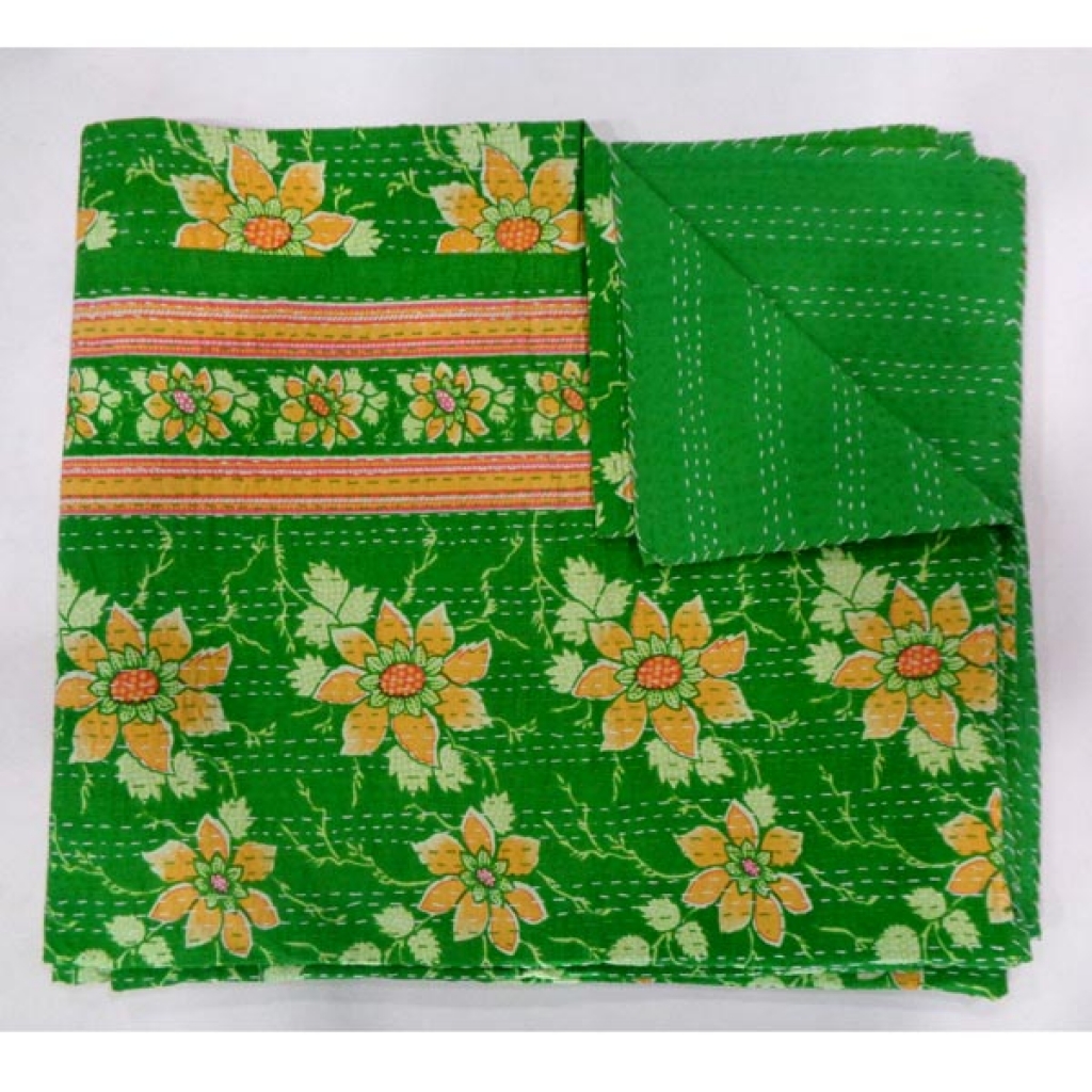 Cotton Handmade Kantha Bed Cover