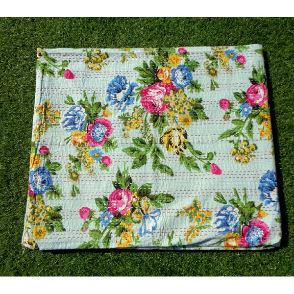Cotton Handmade Kantha Bed Cover