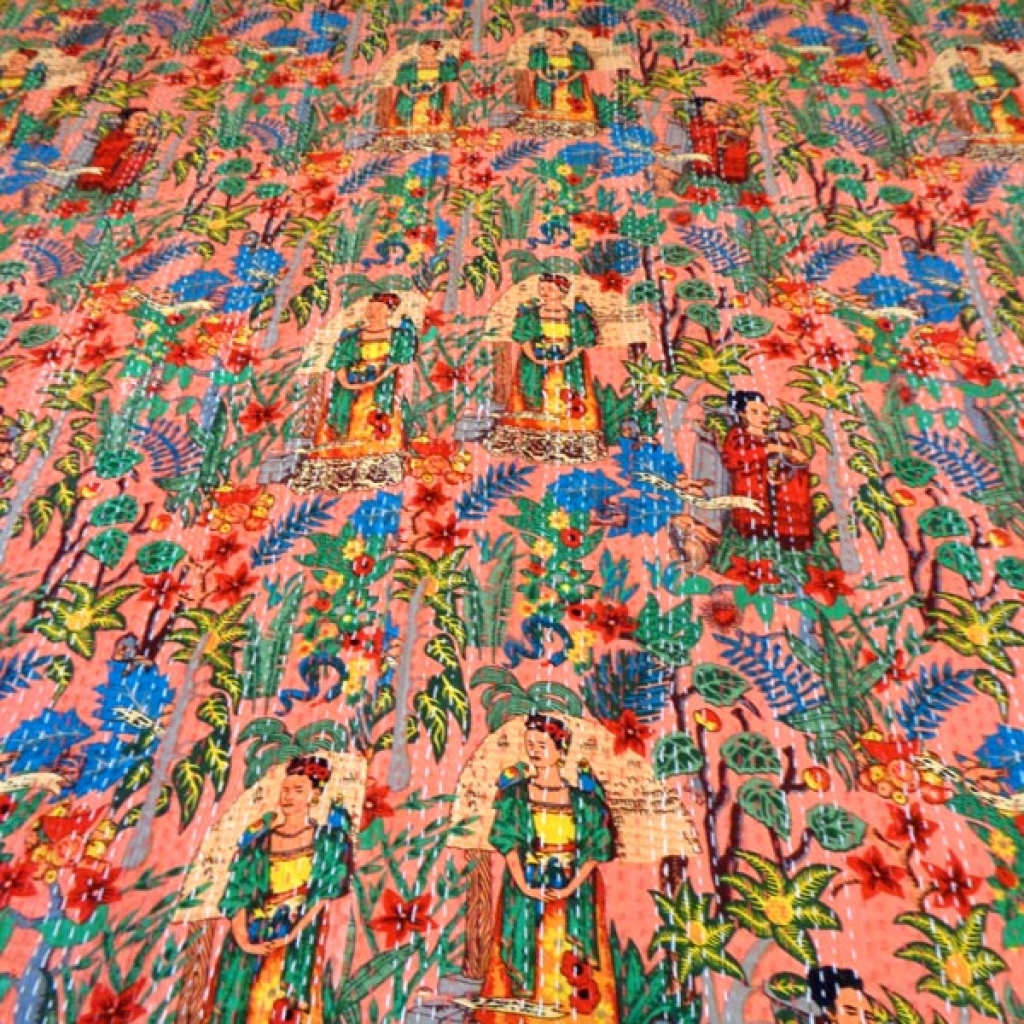 Cotton Handmade Kantha Bed Cover