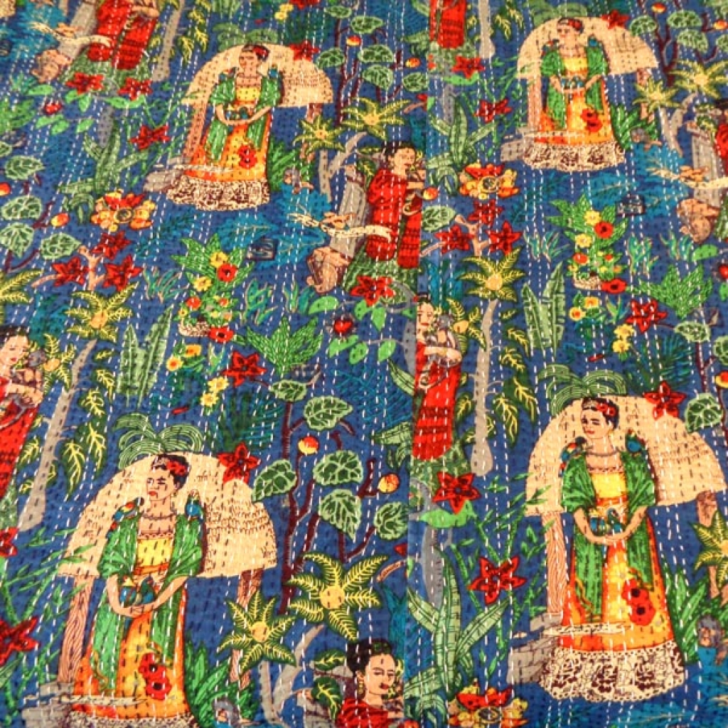 Cotton Handmade Kantha Bed Cover