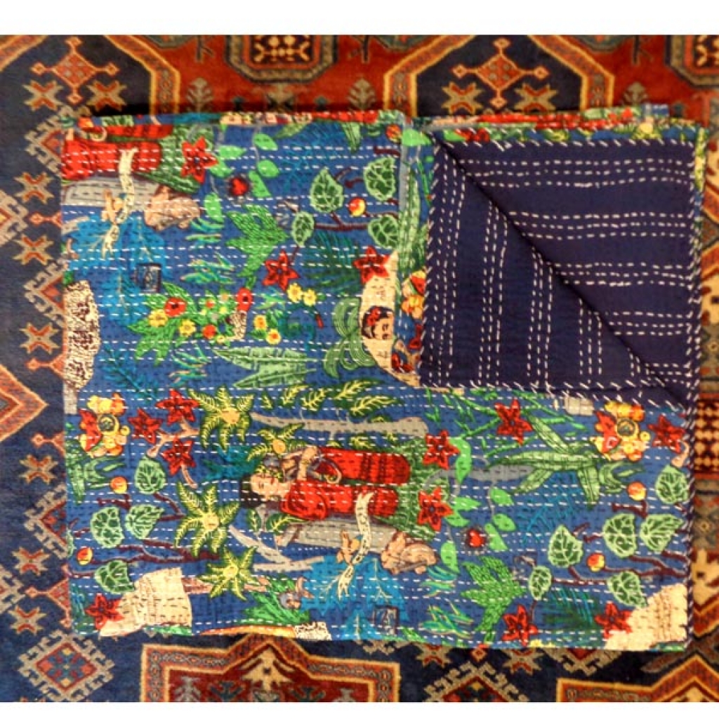 Cotton Handmade Kantha Bed Cover