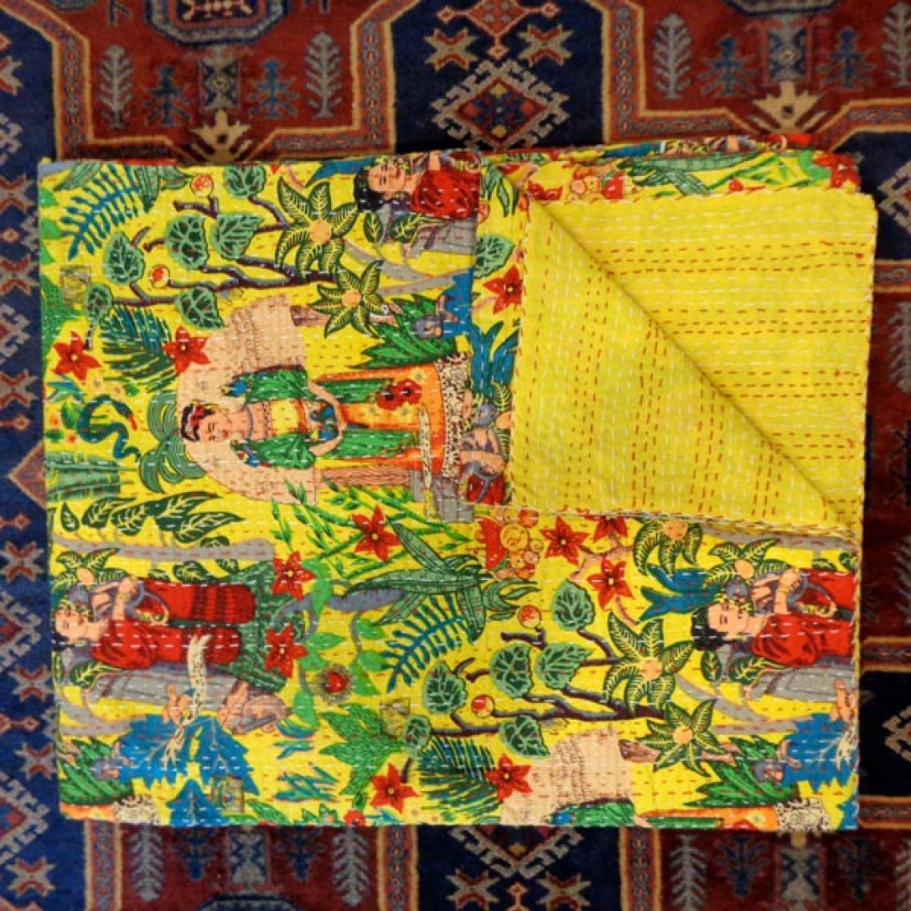 Cotton Handmade Kantha Bed Cover