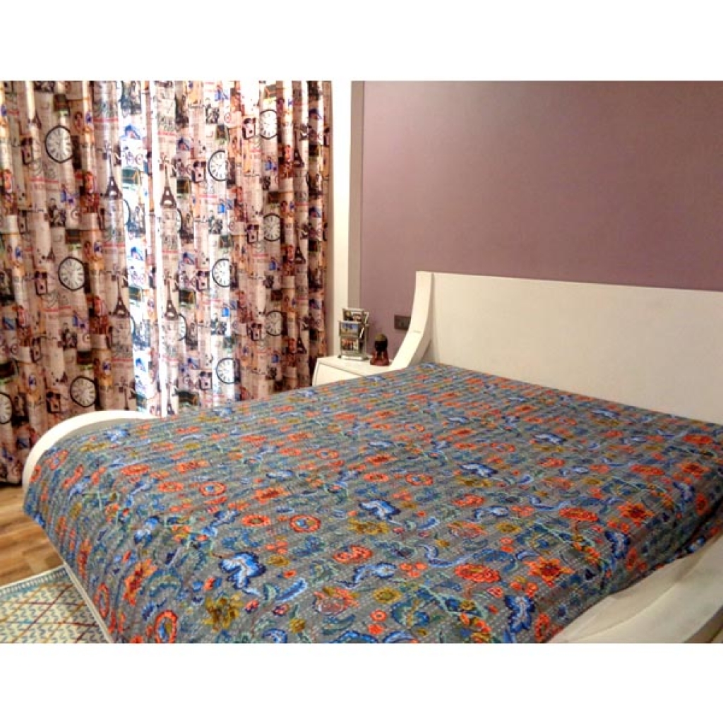 Cotton Handmade Kantha Bed Cover