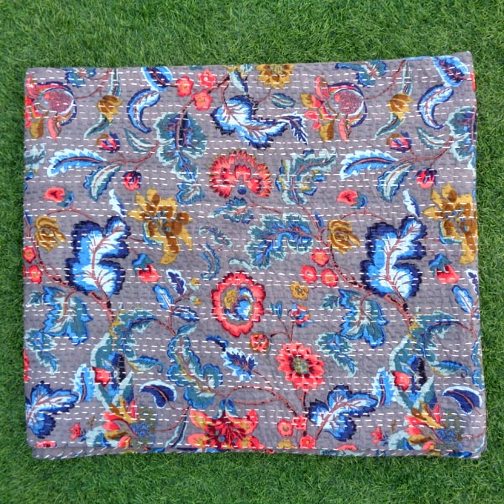 Cotton Handmade Kantha Bed Cover