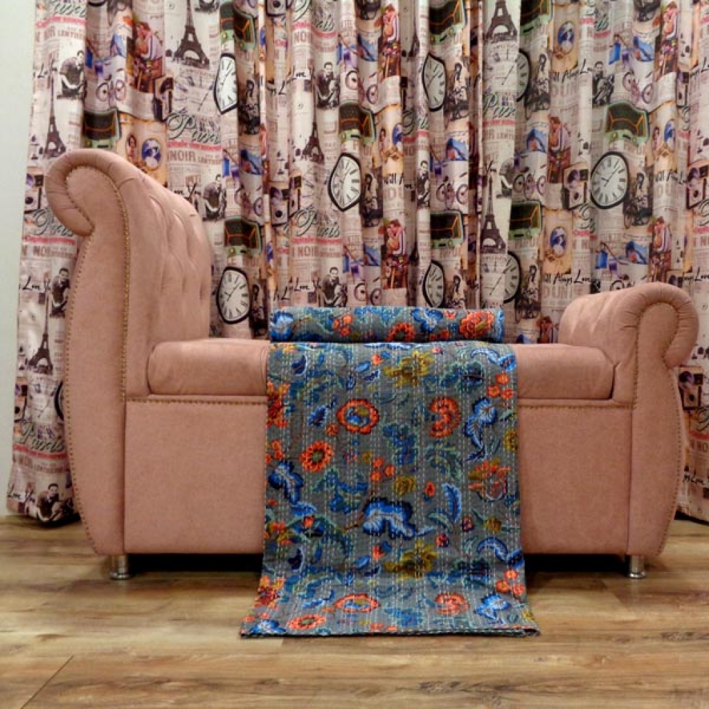 Cotton Handmade Kantha Bed Cover