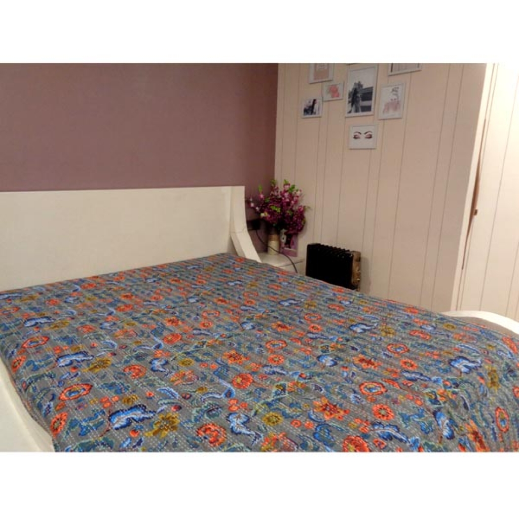 Cotton Handmade Kantha Bed Cover