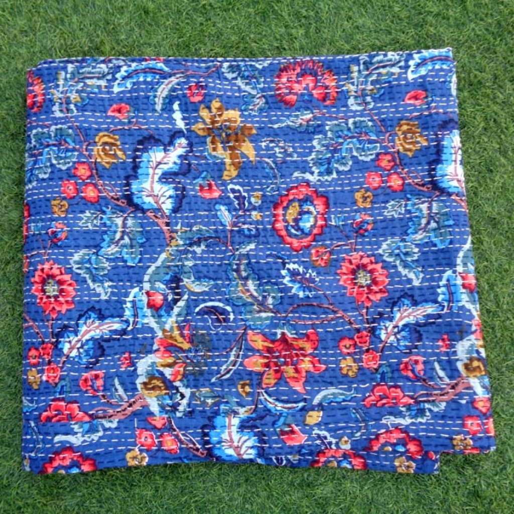Cotton Handmade Kantha Bed Cover
