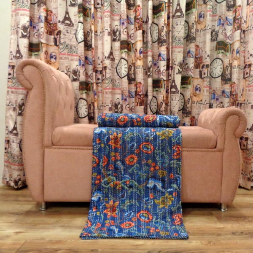 Cotton Handmade Kantha Bed Cover