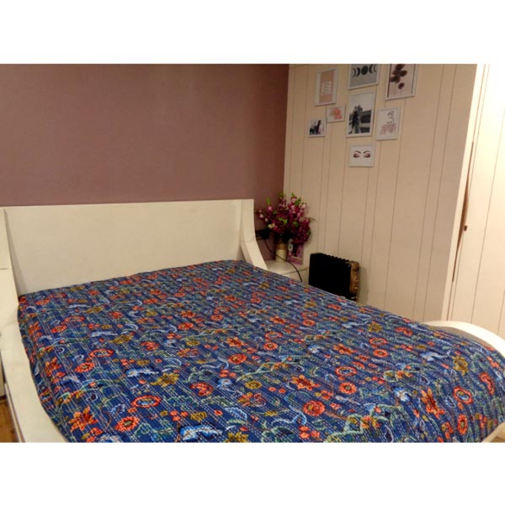 Cotton Handmade Kantha Bed Cover