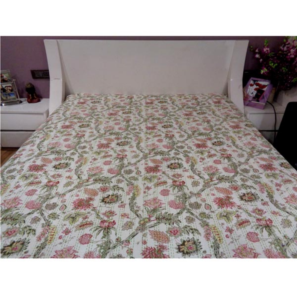 Cotton Handmade Kantha Bed Cover