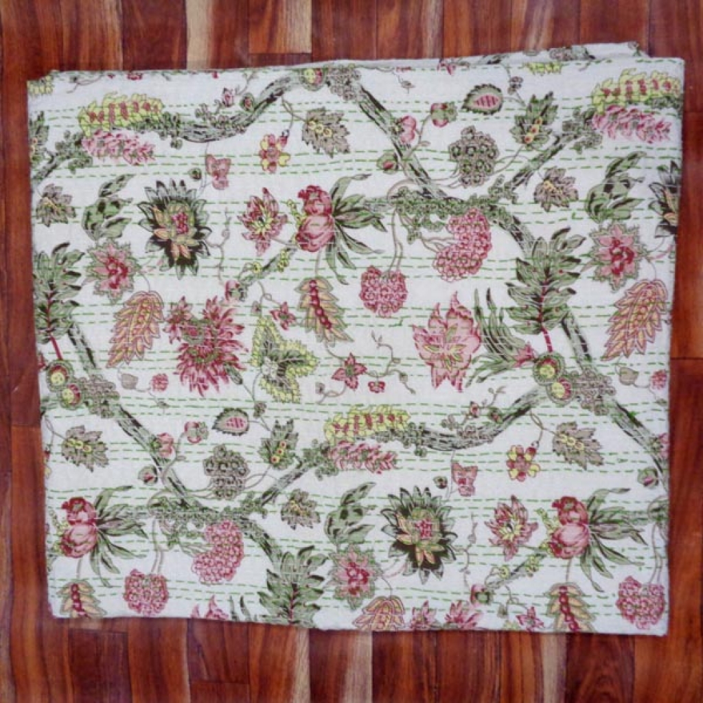 Cotton Handmade Kantha Bed Cover