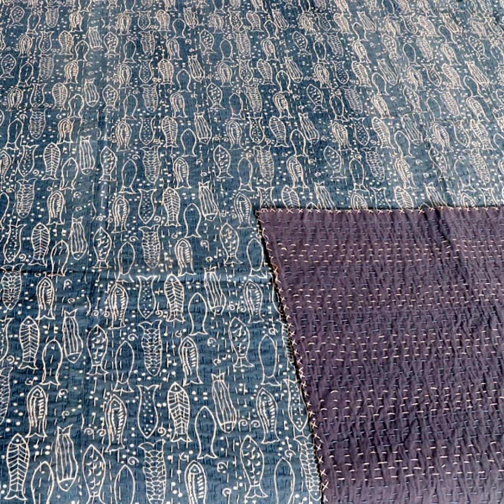 Cotton Handmade Kantha Bed Cover