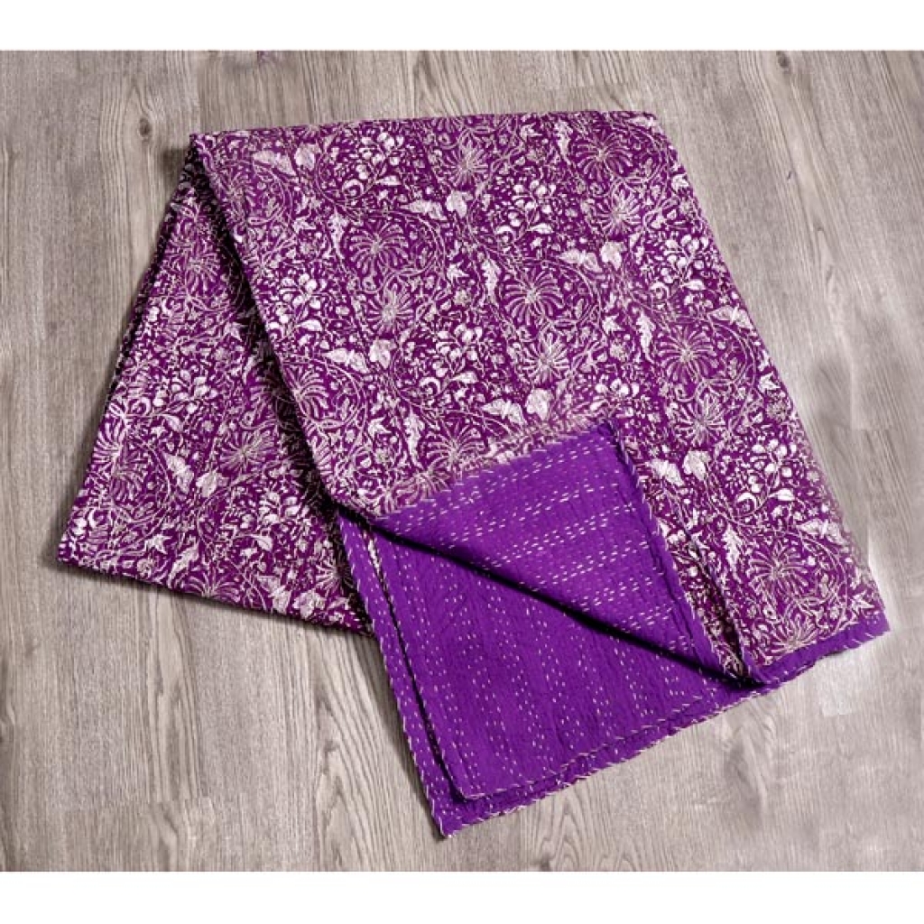 Cotton Handmade Kantha Bed Cover