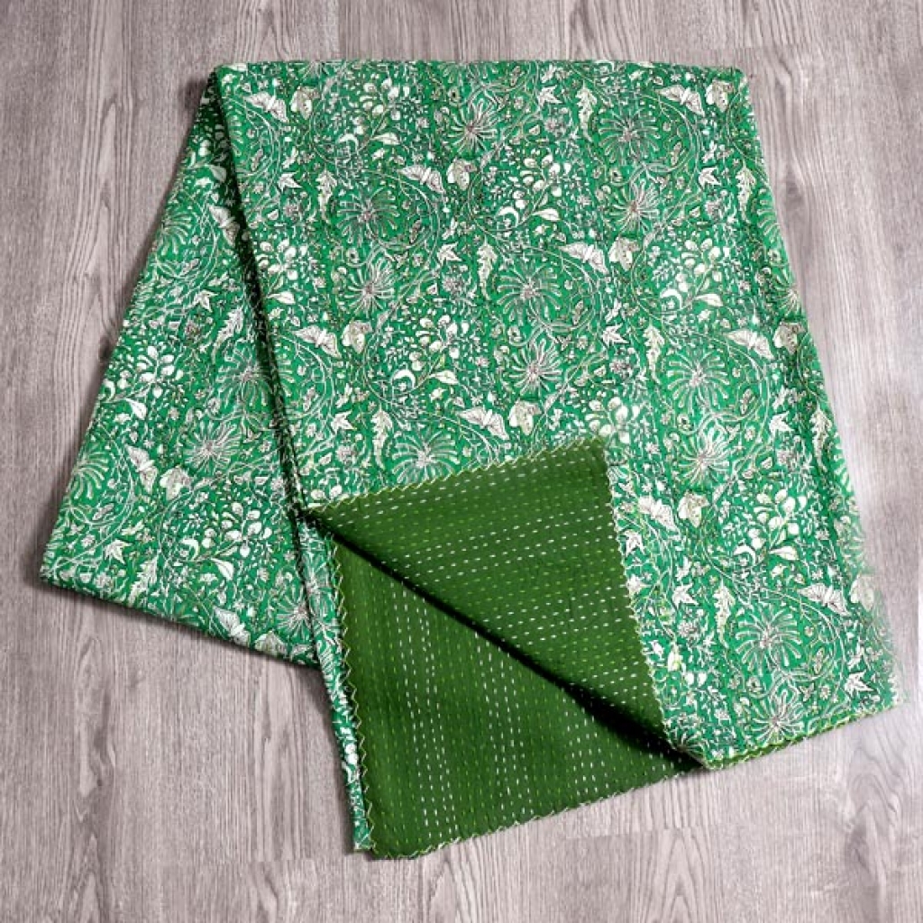 Cotton Handmade Kantha Bed Cover