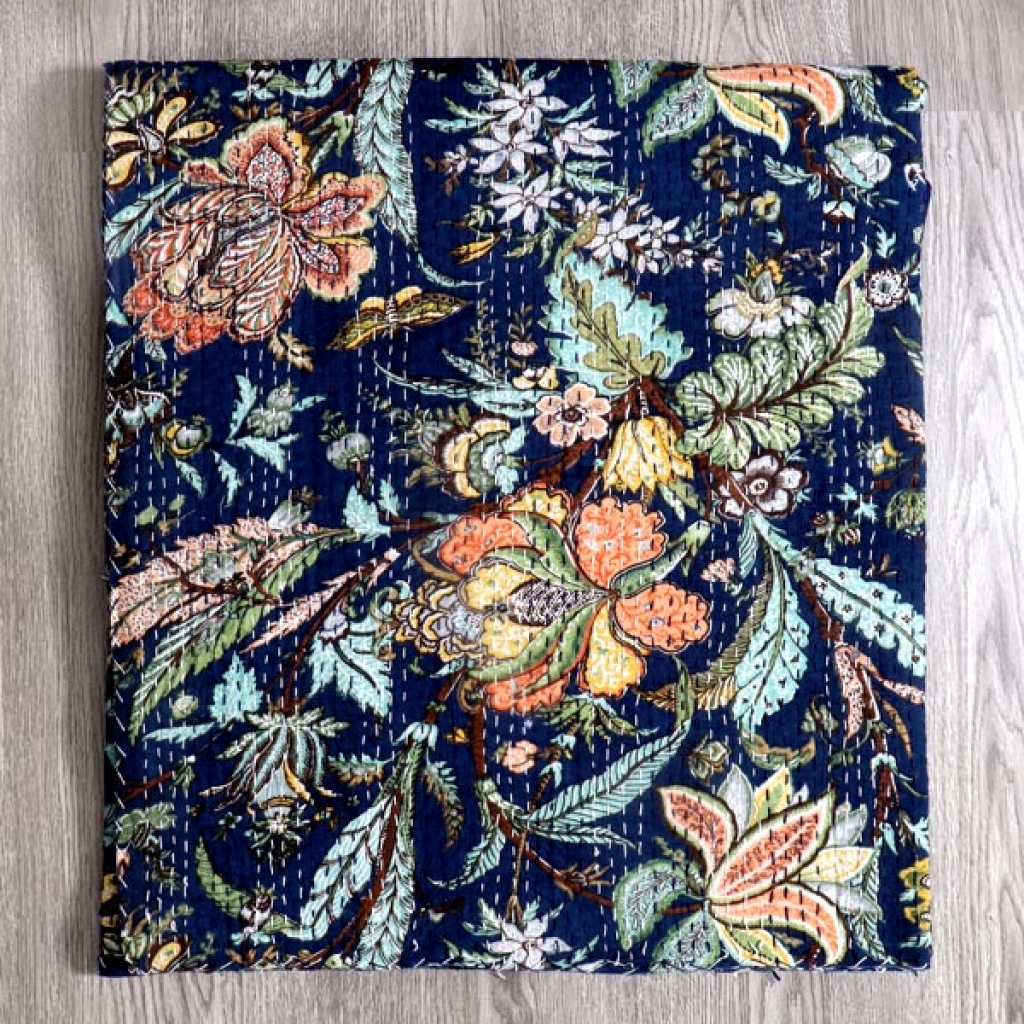 Cotton Handmade Kantha Bed Cover