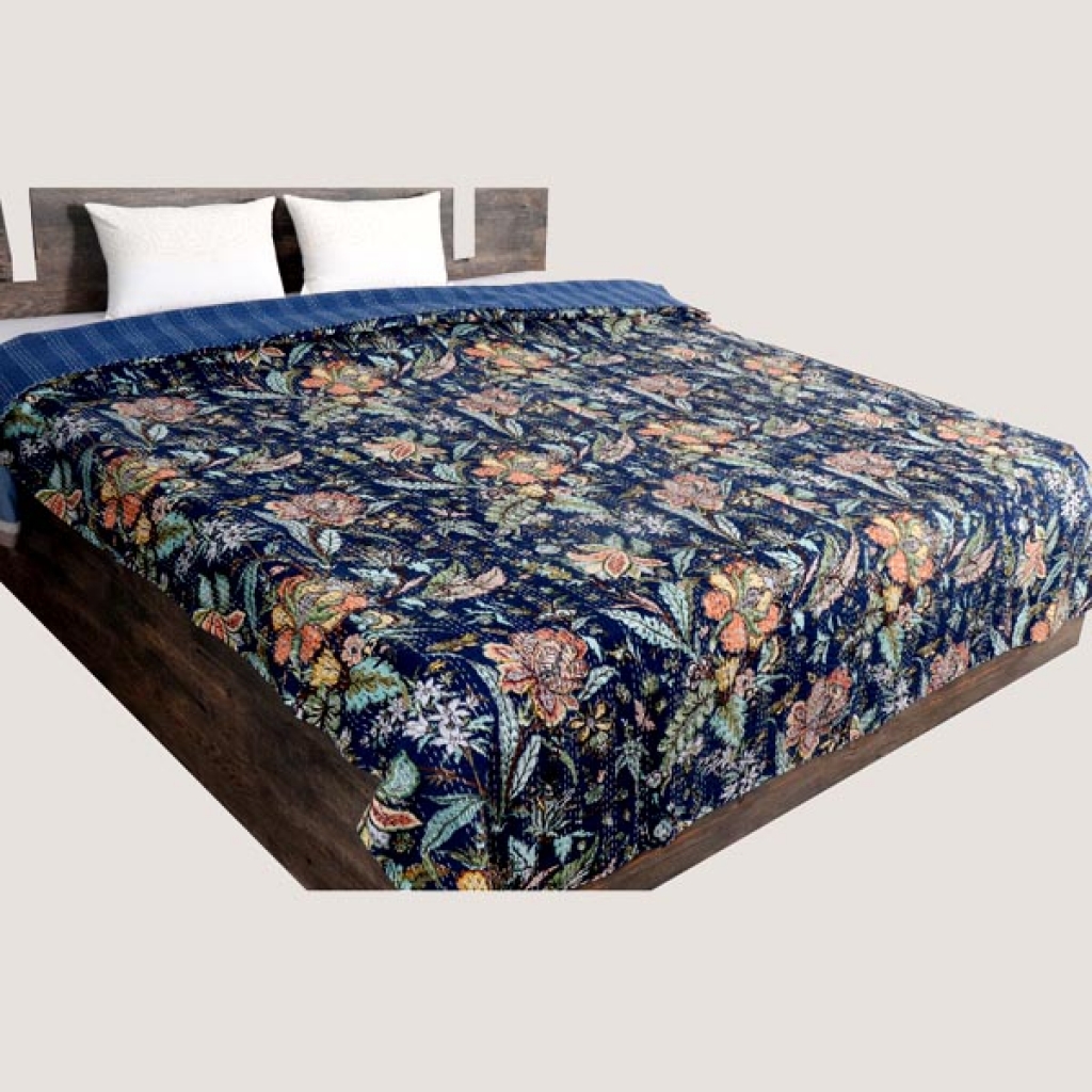 Cotton Handmade Kantha Bed Cover