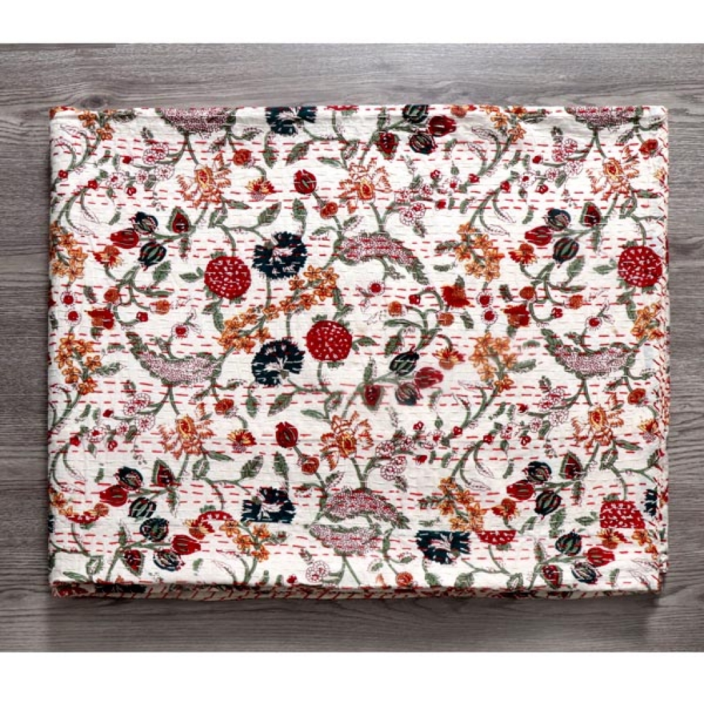 Cotton Handmade Kantha Bed Cover