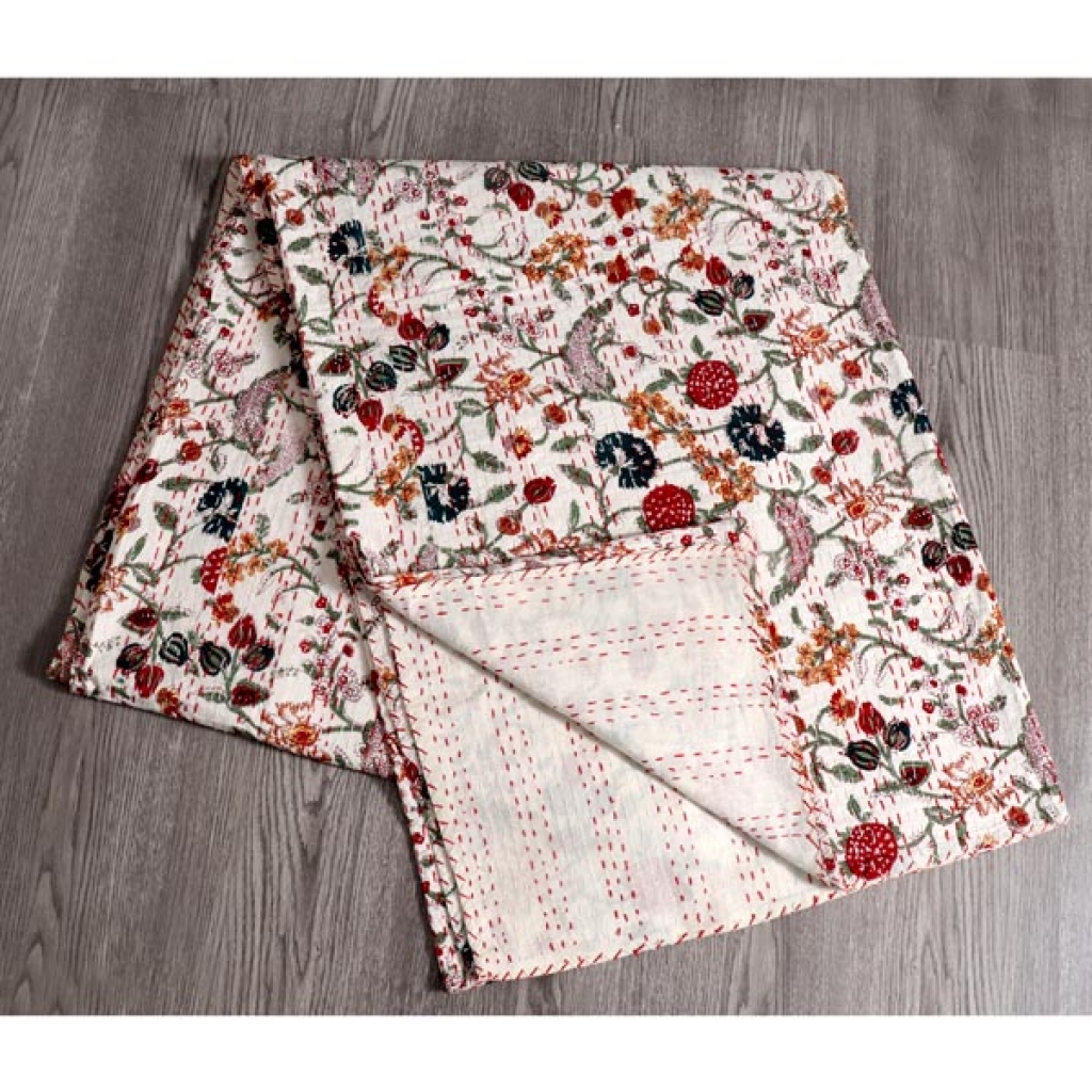 Cotton Handmade Kantha Bed Cover