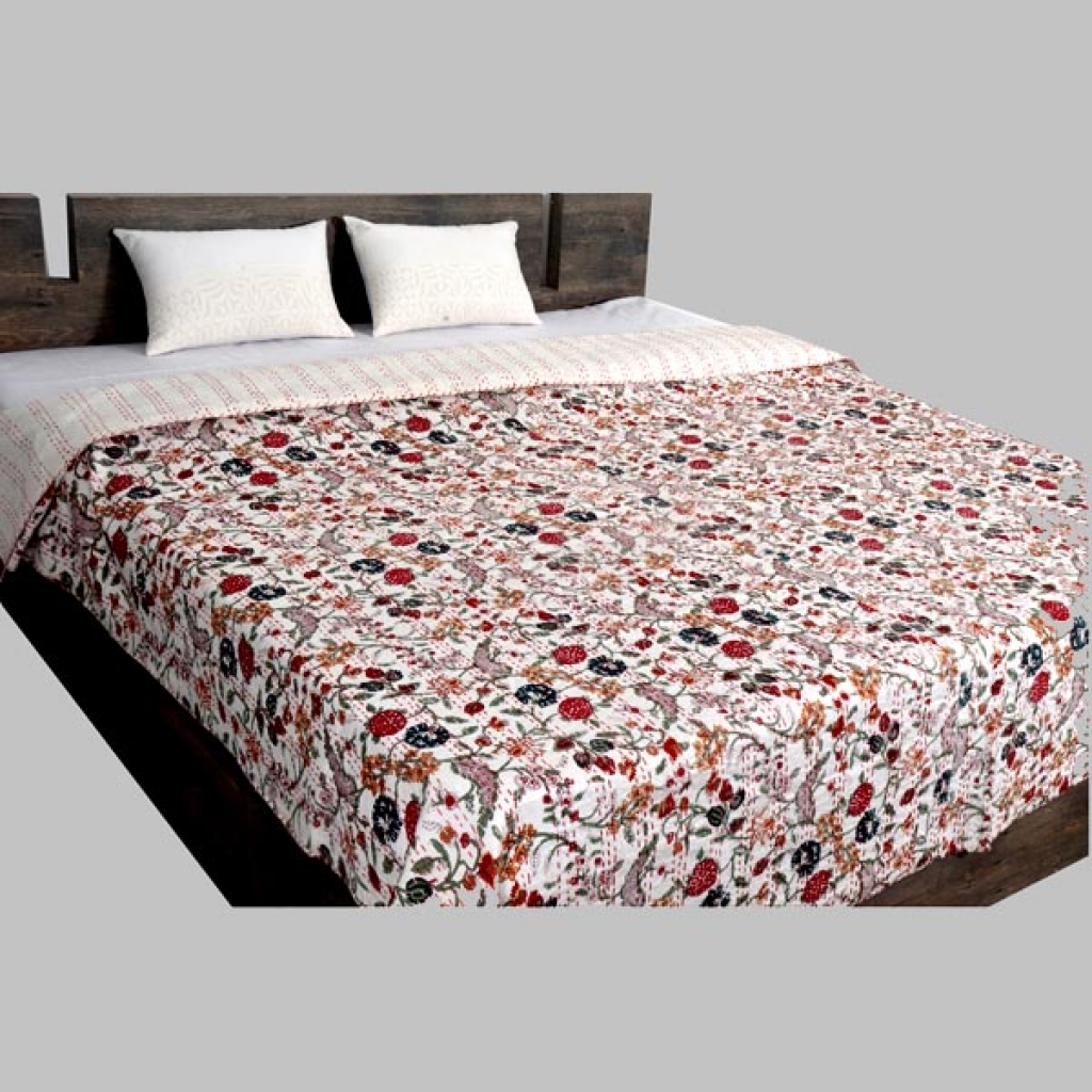 Cotton Handmade Kantha Bed Cover