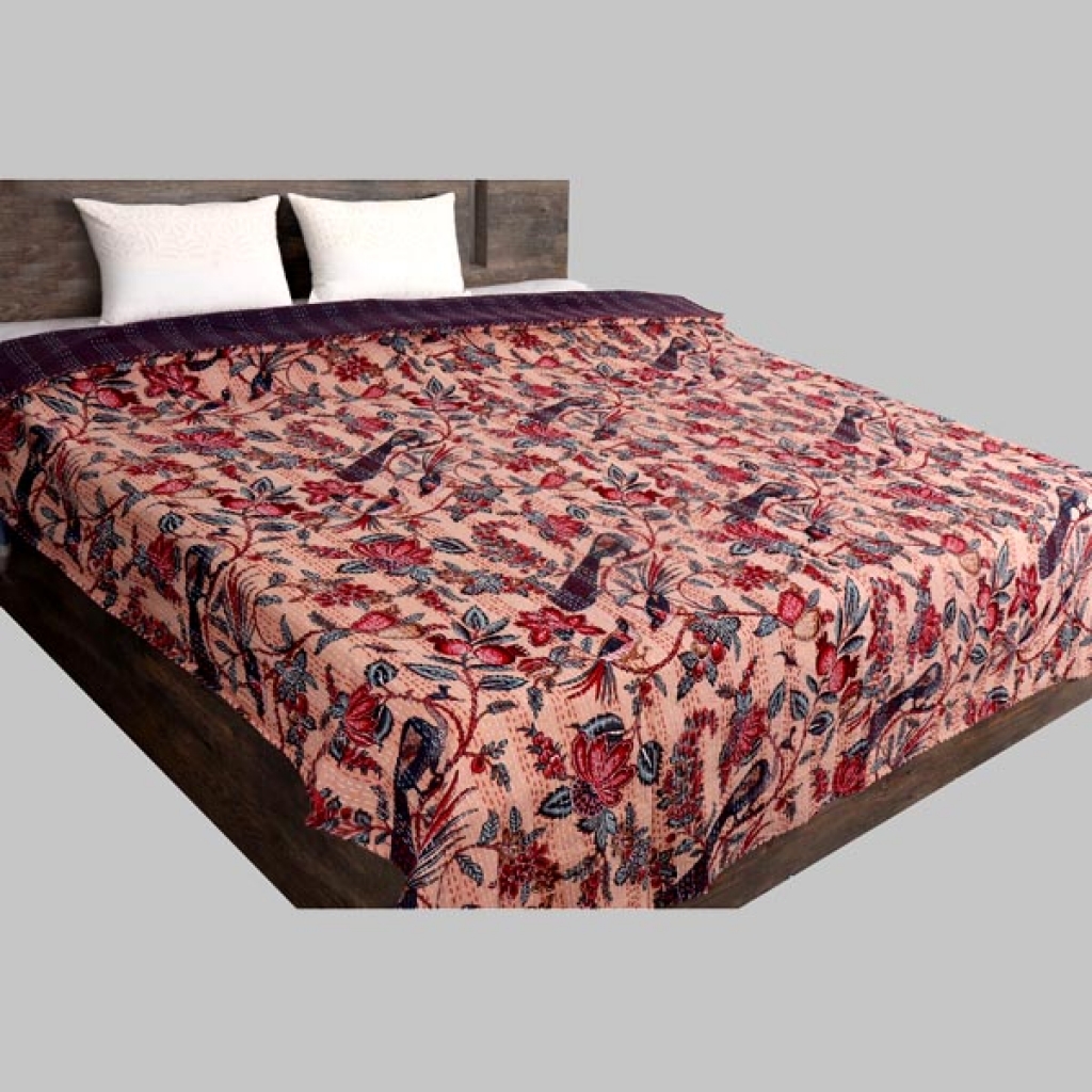 Cotton Handmade Kantha Bed Cover