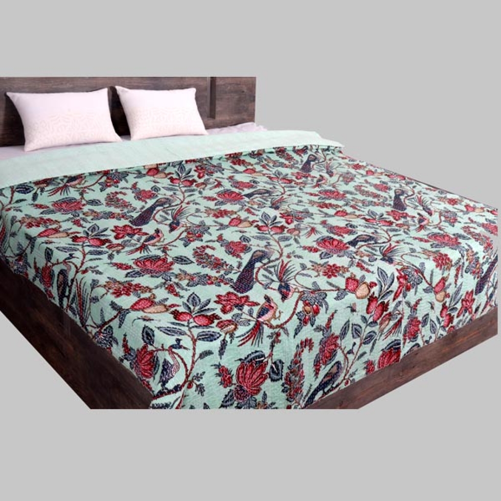Cotton Handmade Kantha Bed Cover