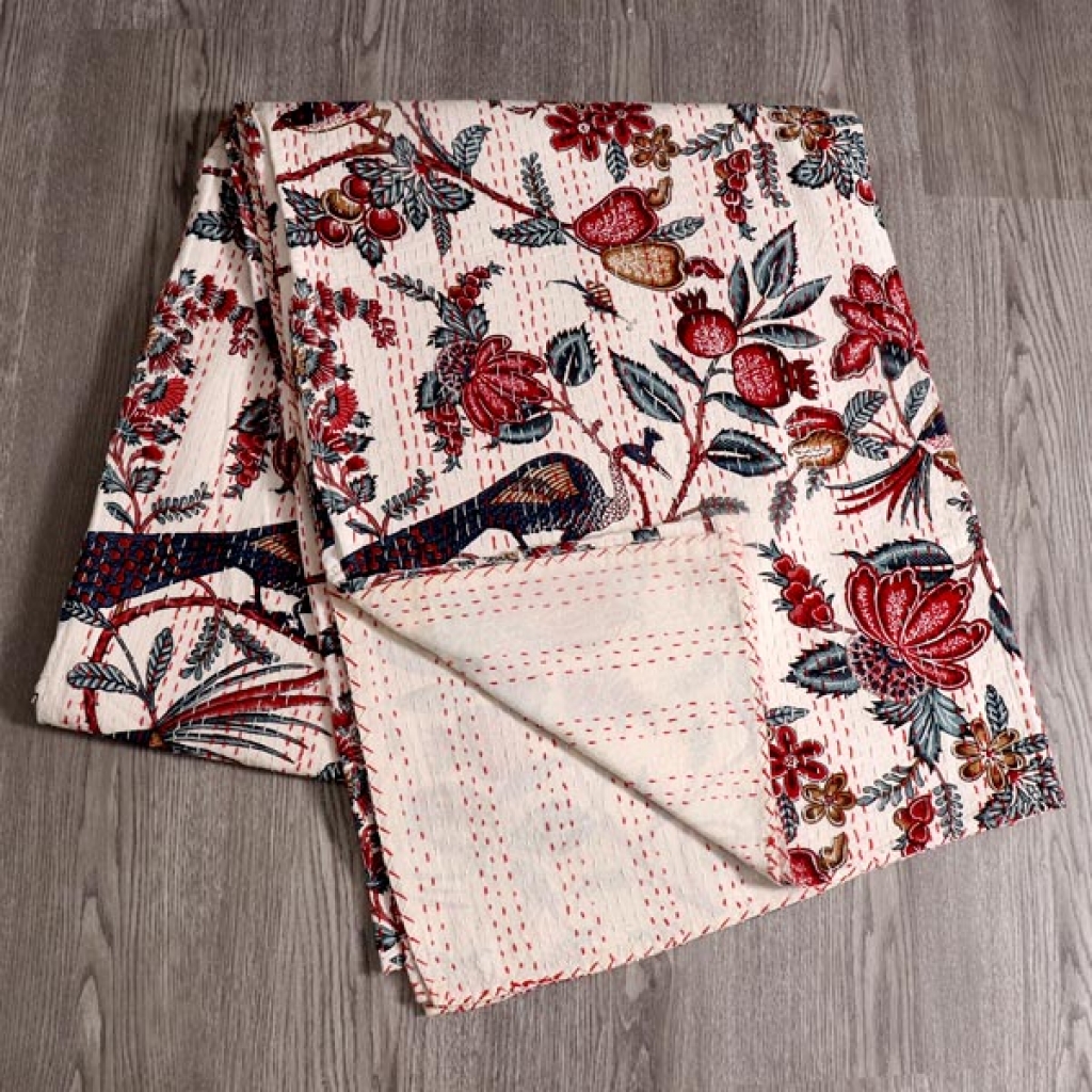 Cotton Handmade Kantha Bed Cover
